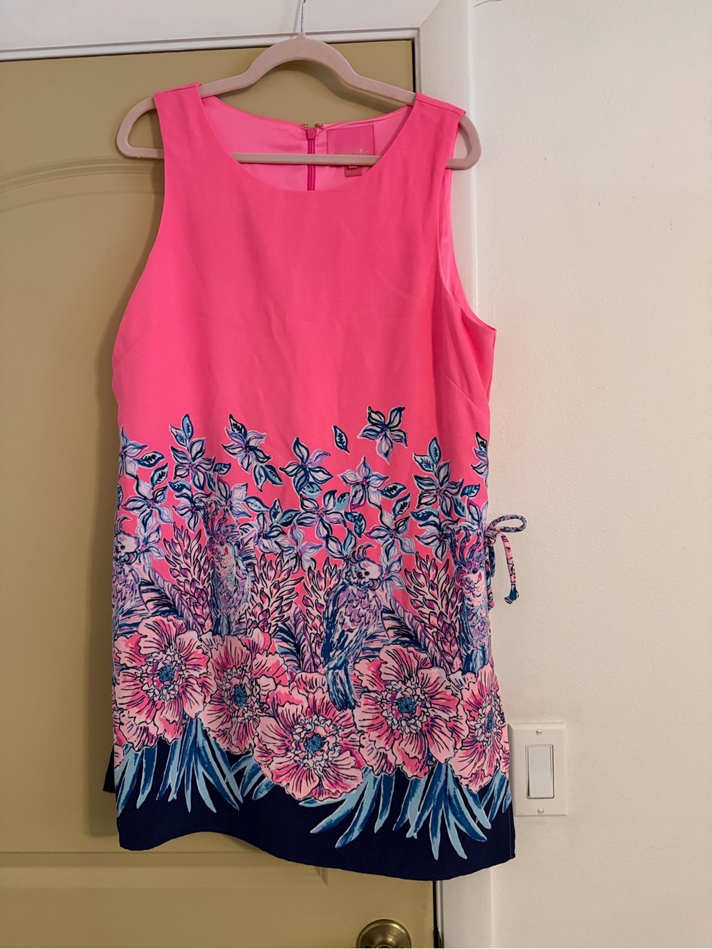 Lilly Pulitzer Pink Blue Floral Sleeveless Jumpsuit Romper